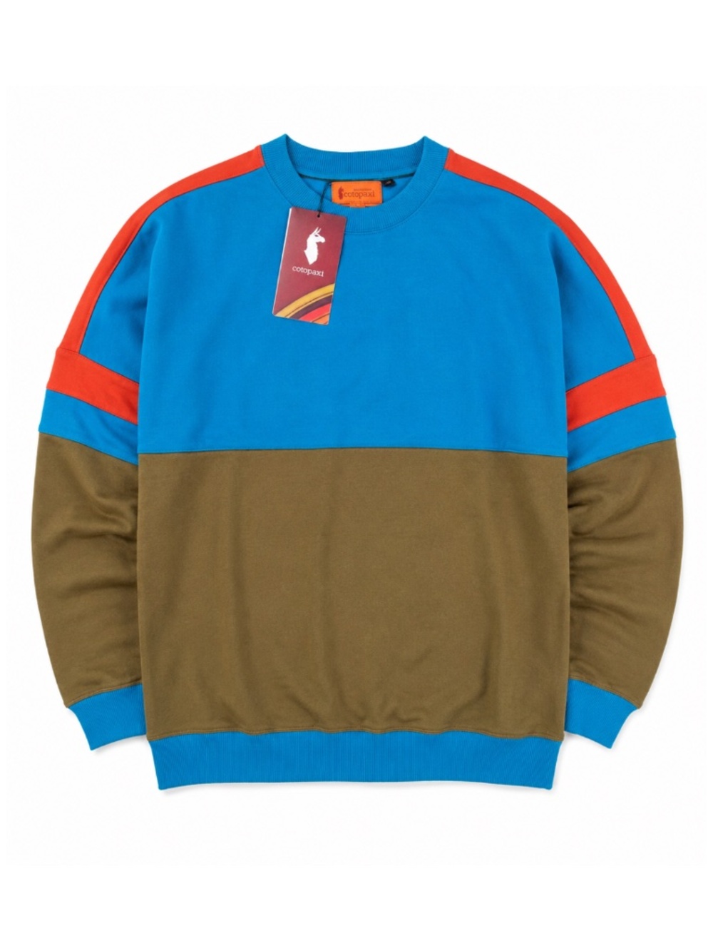 Cotopaxi Bandera Organic Sweatshirt Crewneck Men’s Large Blue Colorblock